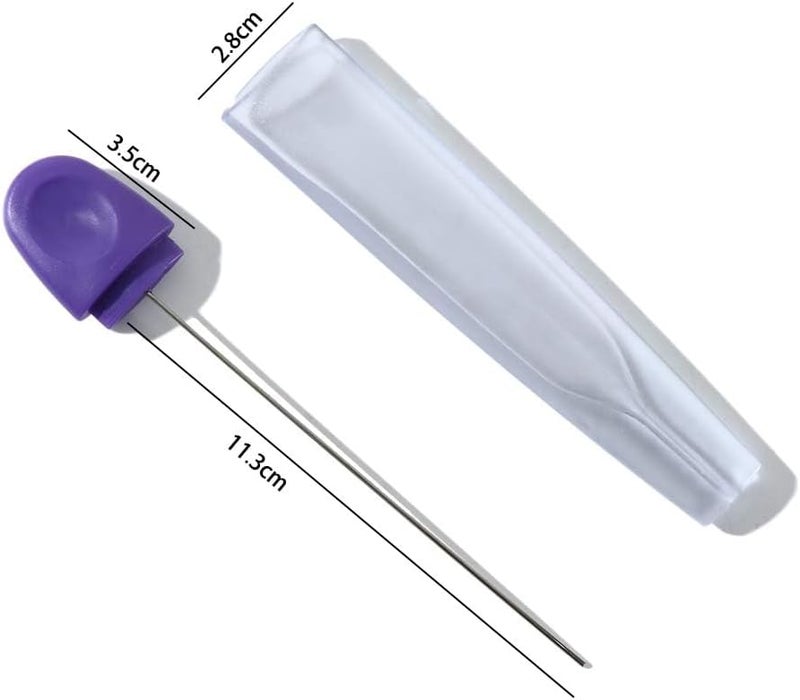 Pokinge 2Pcs Stainless Steel Cake Tester Needle,Reusbale Cake Testing Probe Stick Cake Skewer with Cover Baking Tools for Cake,Bread,Biscuit,Muffin,Pancake - Image 1